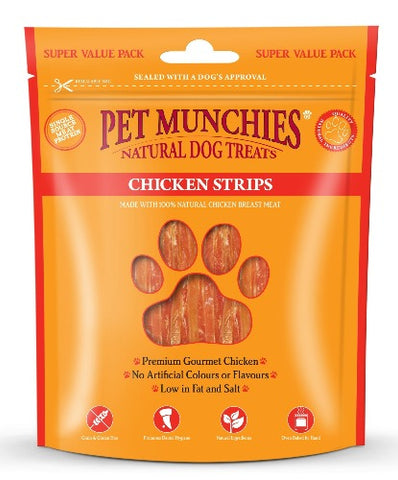 Pet Munchies Dog Treats - Chicken Strips 90g - BBD 05/2024