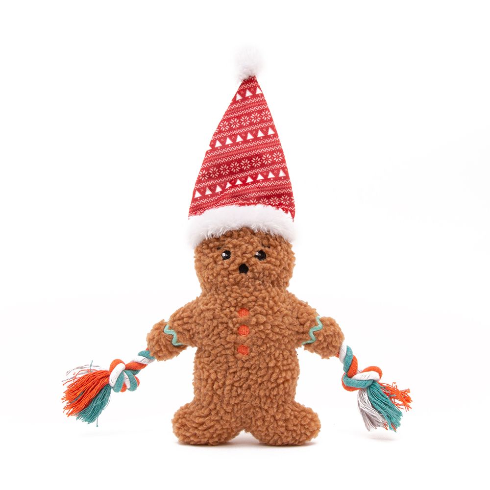 Great&Small Christmas Double Faced Gingerbread Dog Toy
