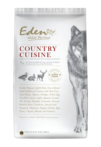 Eden 80/20 Country Cuisine Dry Dog Food 6kg Medium Kibble - BBD 07/2024