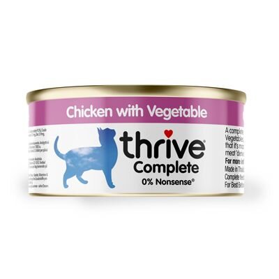 Thrive Cat Cans - 100% Complete Chicken with Veg 75g