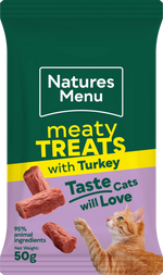 Natures Menu Meaty Cat Treats Turkey 50g