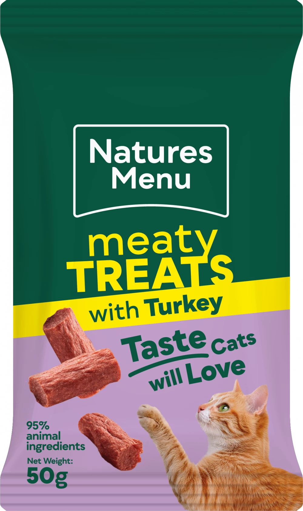 Natures Menu Meaty Cat Treats Turkey 50g