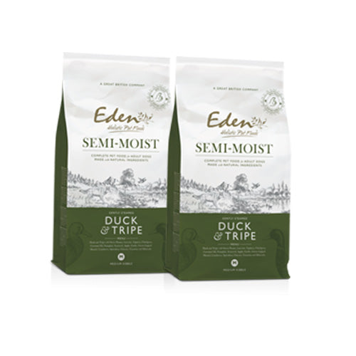 Eden Semi-Moist Duck & Tripe Dog Food 10kg x2