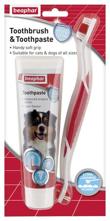 Beaphar Toothpaste and Toothbrush kit for Dogs & Cats