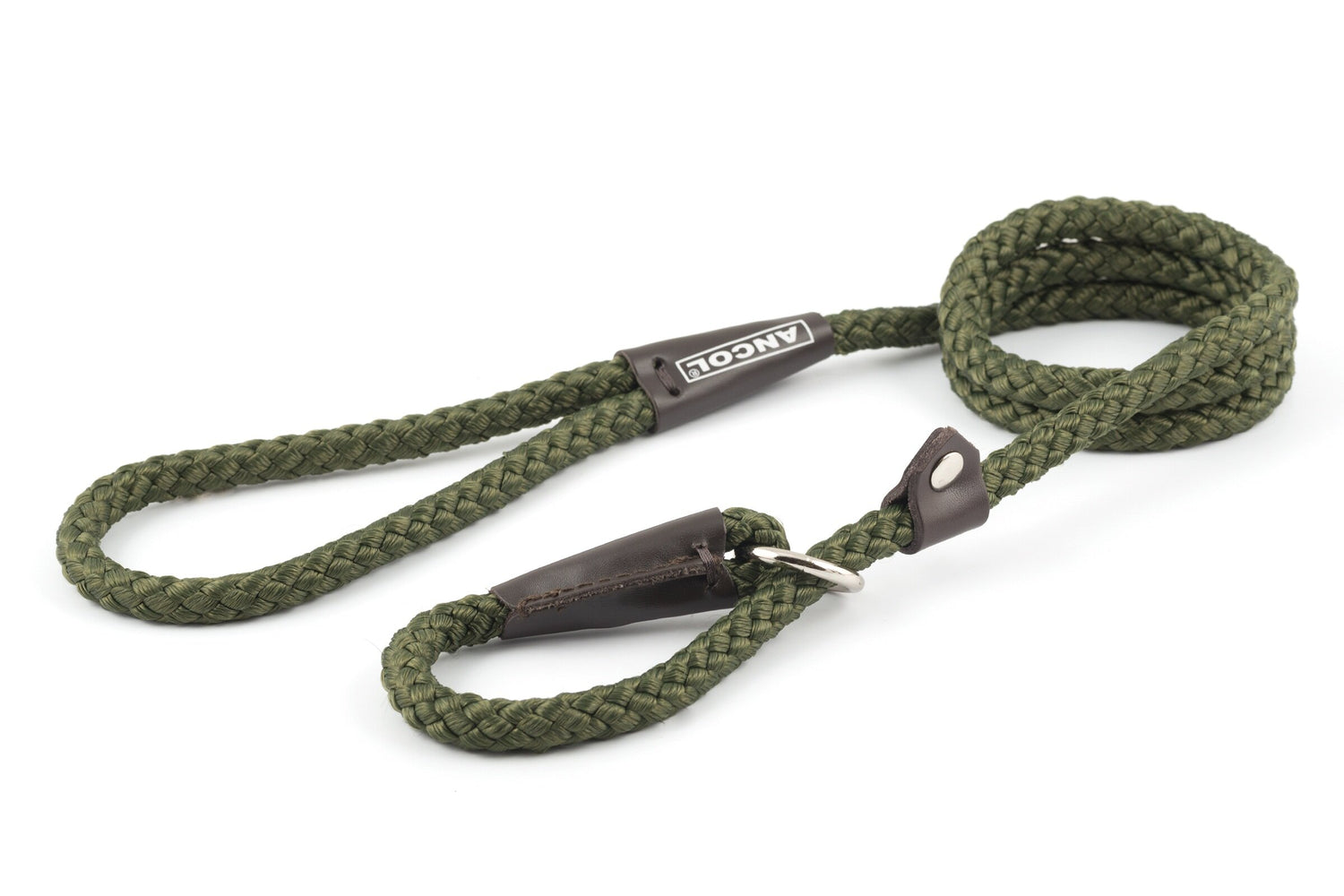 Ancol Heritage Rope Slip Lead Green