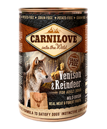Carnilove 6 x 400g Venison & Reindeer For Adult Dogs dog food wet- Jurassic Bark Pet Store Littleport Ely Cambridge