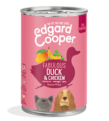 Edgard & Cooper Puppy Duck & Chicken 400g Can - BBD 12/5/2024
