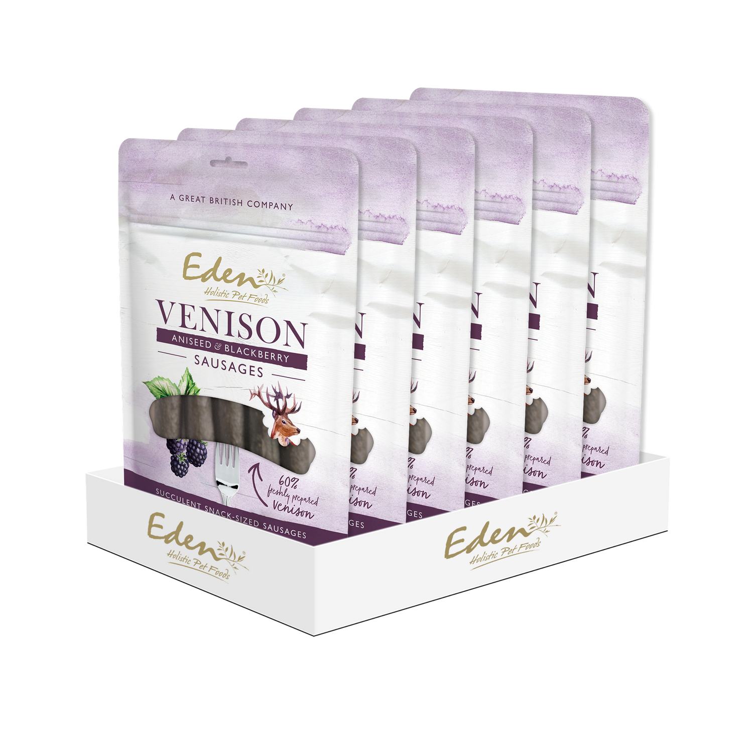 Eden Venison, Aniseed & Blackberry Sausages