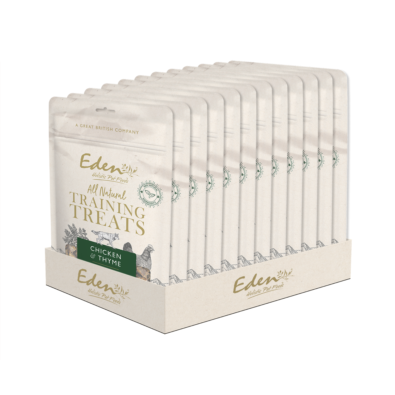 Eden All Natural Chicken & Thyme Training Treats 500g