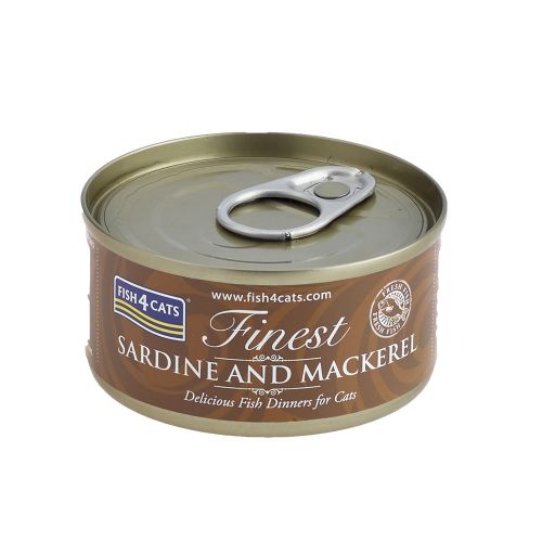 Fish4Cats Finest Sardine and Mackerel Pack of 6 Cat Food Wet- Jurassic Bark Pet Store Littleport Ely Cambridge