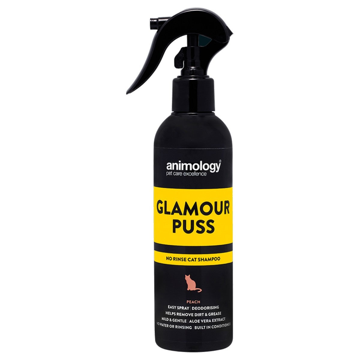 Animology Glamour Puss No Rinse Cat Shampoo Peach 250ml