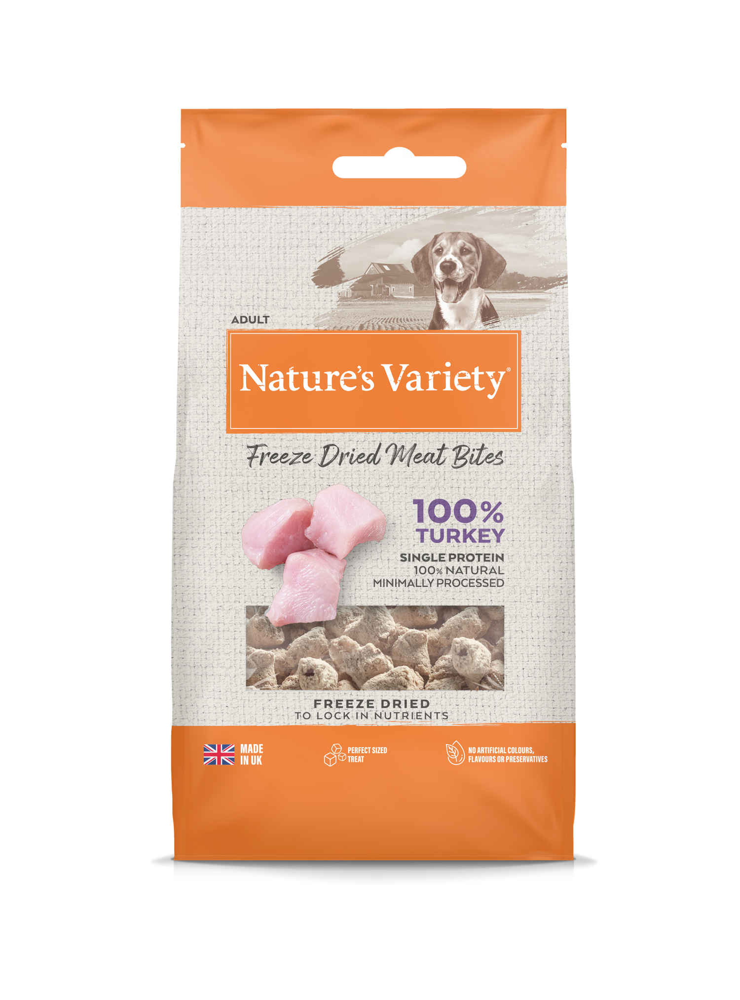 Natures Variety Freeze Dried Meat Bites Turkey 20g