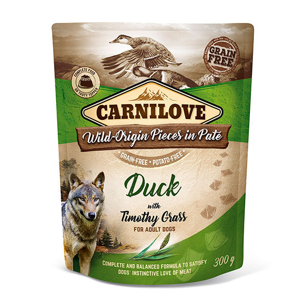 Carnilove Dog Pouch Duck With Timothy Grass 12 x 300g