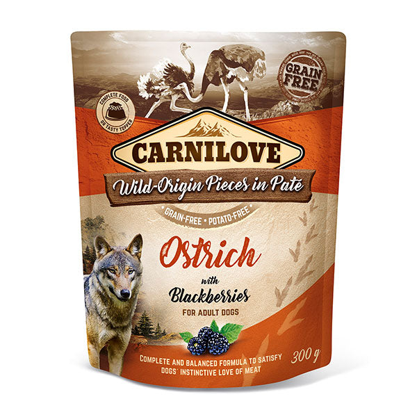 Carnilove Dog Pouch Ostrich With Blackberries 12 x 300g