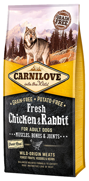 Carnilove Fresh Chicken & Rabbit Adult Dog- Jurassic Bark Pet Store Littleport Ely Cambridge