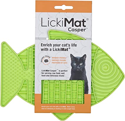 LickiMat Casper Feeding Mat for Cats 22cm Green