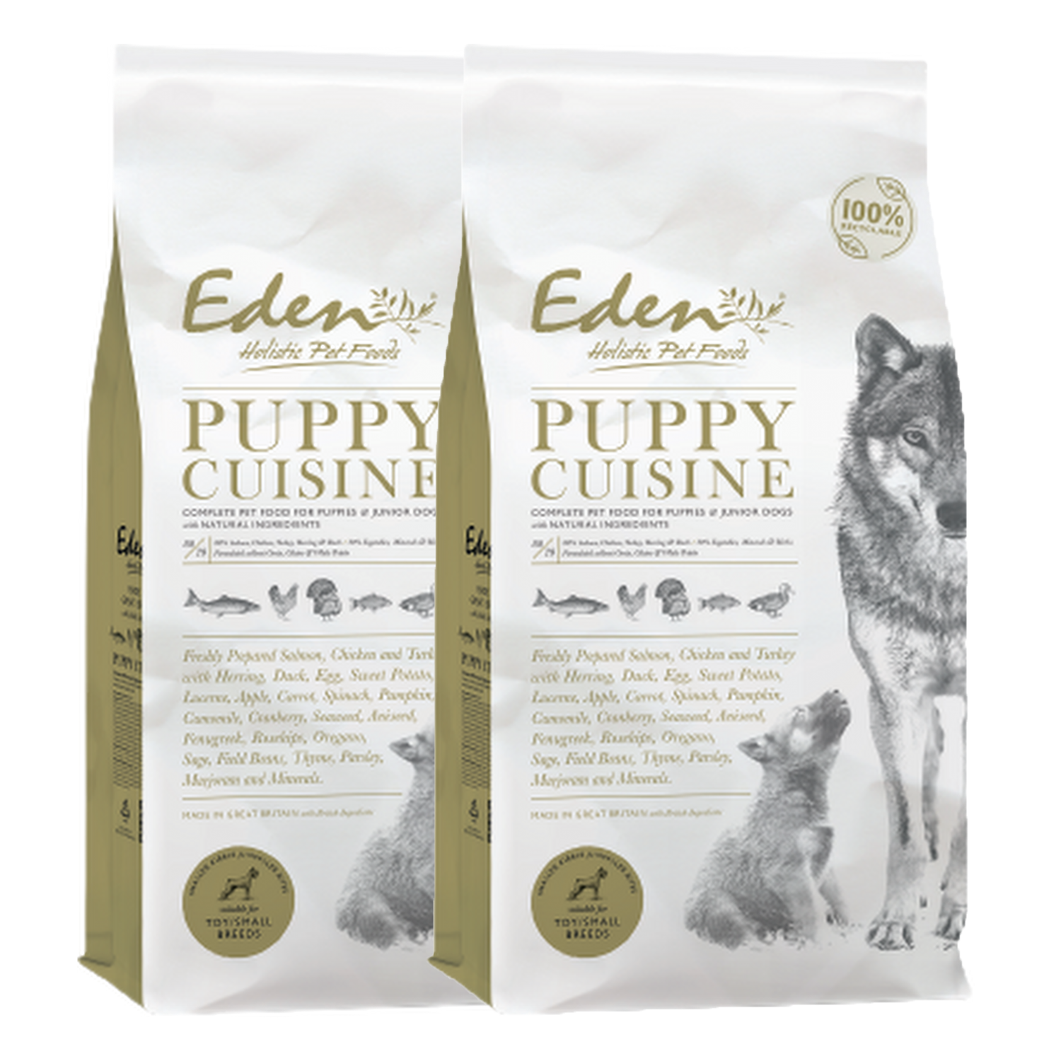 80/20 Puppy Cuisine Dog Food - small - 12kg x2 bags
