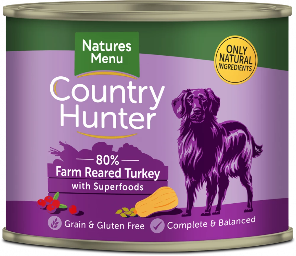 Natures Menu Country Hunter Farm Reared Turkey With Superfoods 600g