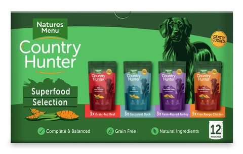 Natures Menu Dog - Country Hunter Superfood Pouch Multipack 12x150g