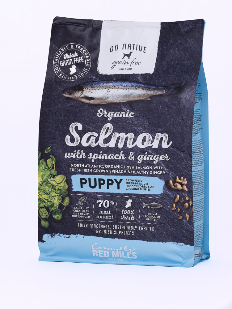 Go Native Puppy Salmon with Spinach and Ginger