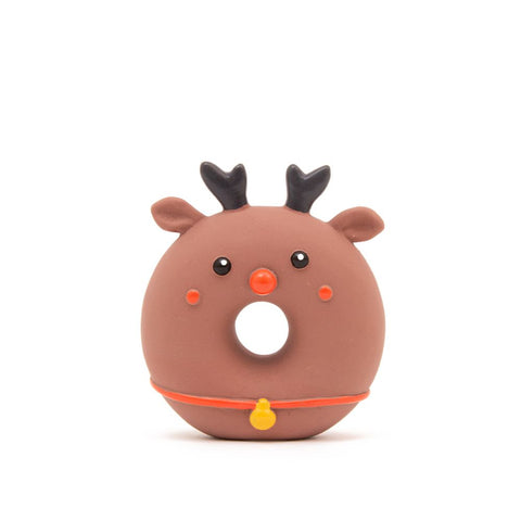 Great&Small Christmas Latex Doughnut Reindeer Dog Toy