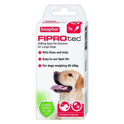 Beaphar FIPROtec Spot-On Large Dog Flea & Tick Treatment - 1 Tube