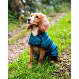 Henry Wag Teal Quilted Dog Jacket Small 40cm