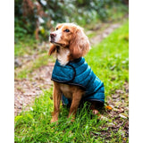 Henry Wag Teal Quilted Dog Jacket Medium 45cm