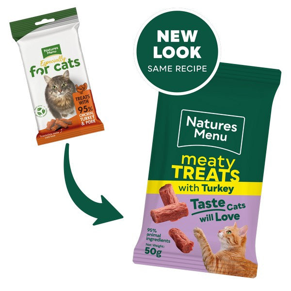 Natures Menu Meaty Cat Treats Turkey 50g