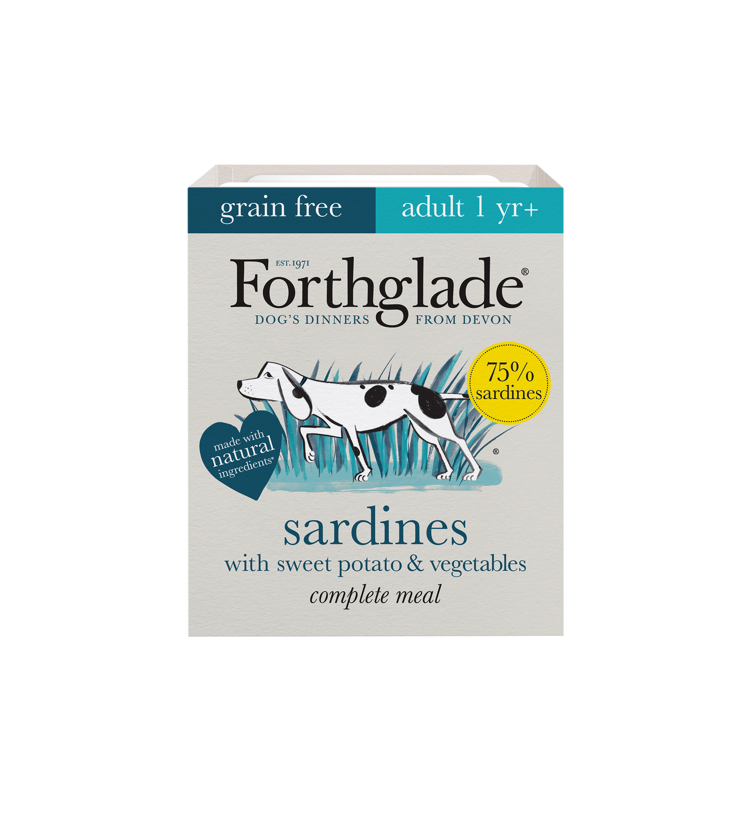Forthglade Complete Grain Free Adult Sardine with Sweet Potato & Veg 395g