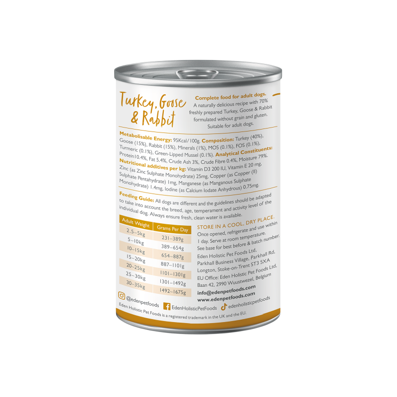 Eden Gourmet Turkey, Goose & Rabbit 400g
