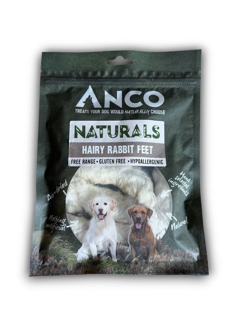Anco Naturals Hairy Rabbit Feet 100g