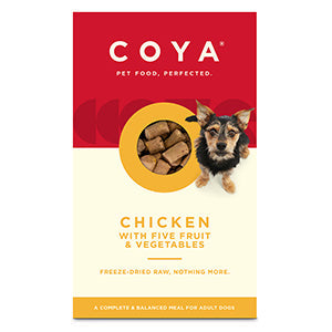 COYA Freeze-Dried Raw Complete Adult Dog Food Chicken, Fruits & Vegetables 750g