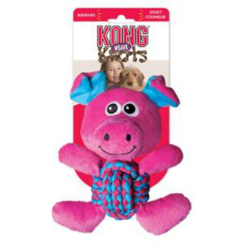 KONG Weave Knots Pig Medium