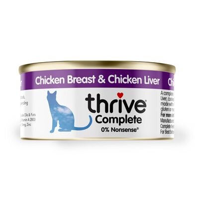 Thrive Cat Cans - 100% Complete Chicken & Liver 75g