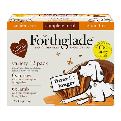 Forthglade Complete Senior Grain Free Turkey/Lamb - Variety Pack (12 Pack)