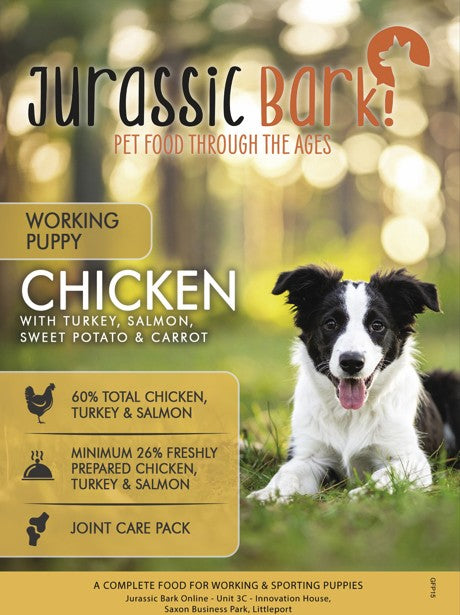 Jurassic Bark GF PUPPY Chicken Working Dog 15kg