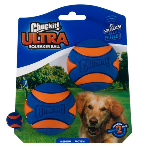 Chuckit! Ultra Squeaker Ball 2 Pack