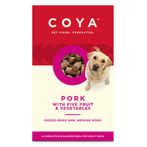 COYA Freeze-Dried Raw Complete Adult Dog Food Pork, Fruits & Vegetables 750g