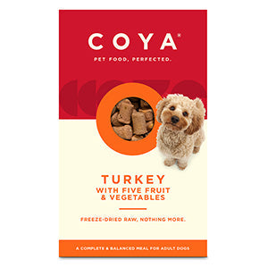 COYA Freeze-Dried Raw Complete Adult Dog Food Turkey, Fruits & Vegetables 750g