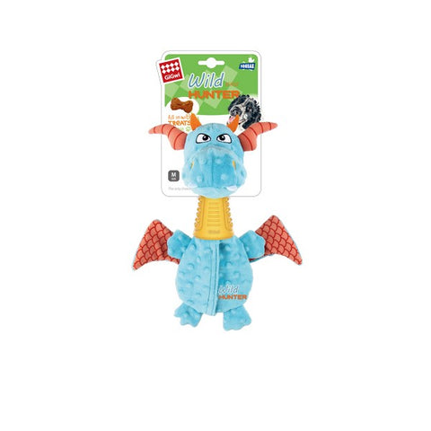 GiGwi Dragon Plush Dog Toy with TPR Neck