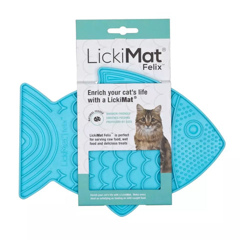 LickiMat Felix Feeding Mat for Cats 22cm Blue