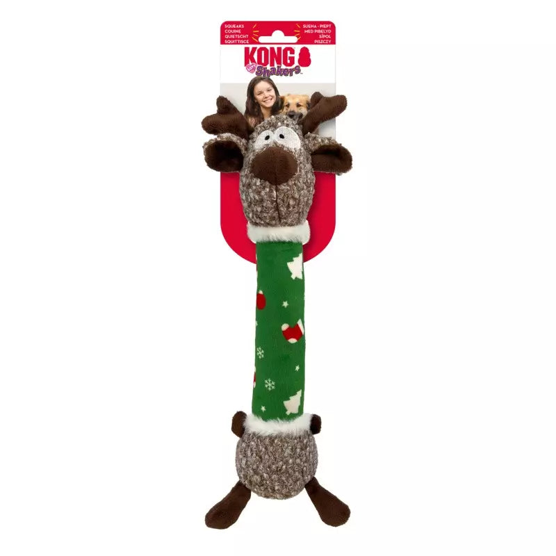 KONG Shakers Luv Christmas Reindeer Dog Toy