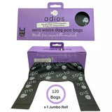 Adios Compostable & Biodegradable Dog Poo Handle Bags - 120