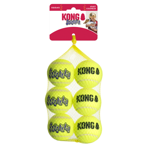 KONG SqueakAir Balls Medium 2½" Net-of-6