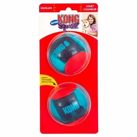 KONG Squeezz Action Sports Ball - Large x2 pk