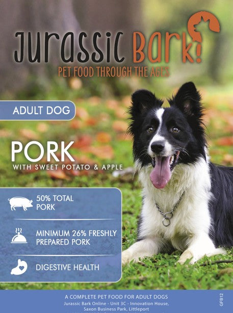 Jurassic Bark GF Adult Pork with Sweet Potato & Apple