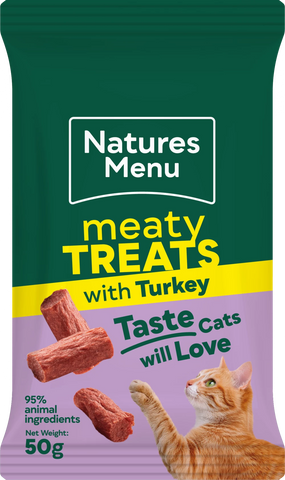 Natures Menu Meaty Cat Treats Turkey 50g