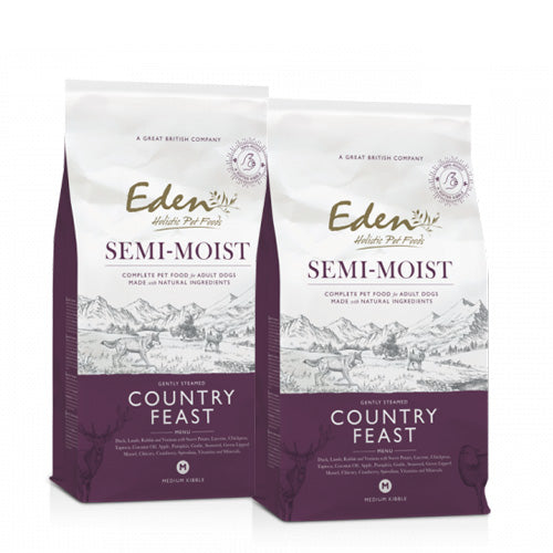 Eden Semi-Moist Country Feast Dog Food 10kg x2