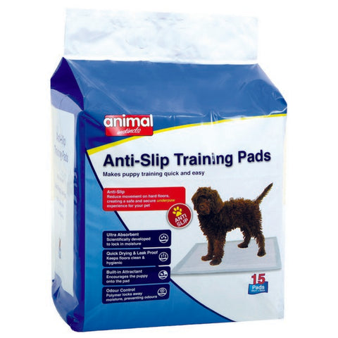 Animal Instincts Dog & Puppy Anti-Slip Training Pads 60 x 60cm 15 Pads